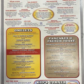 Shorty's Diner - Breakfast Menu - Diners Near Me - Williamsburg, Virginia Shorty's Diner - Breakfast Menu - Diners Near Me - Williamsburg, Virginia