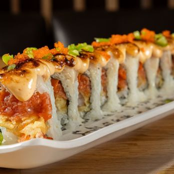 Sushi Hama - Hama roll torched with dynamic sauce - Sushi Bars Near Me - Seal Beach, California Sushi Hama - Hama roll torched with dynamic sauce - Sushi Bars Near Me - Seal Beach, California
