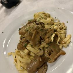 In... Borgovico - Fresh pasta with mushrooms. Sooooooooooo good!