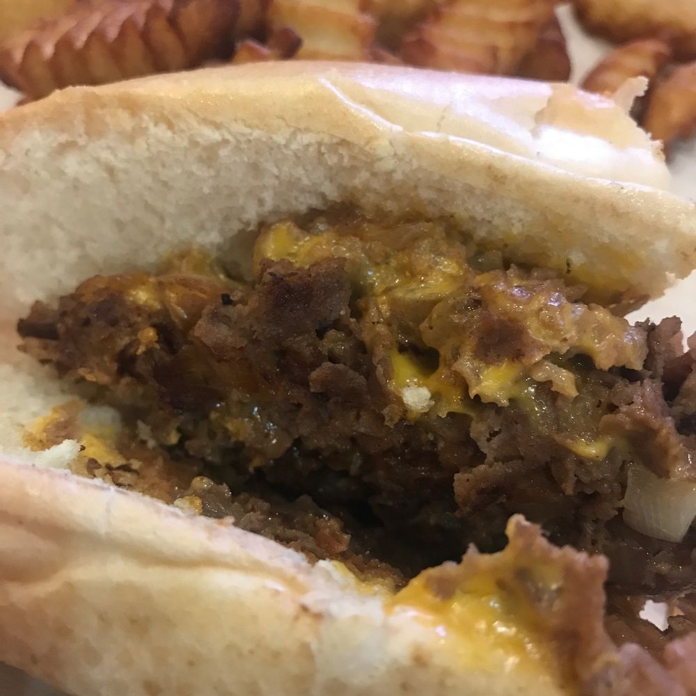 NY Cheese Steak Sandwich and Fries NY Cheese Steak Sandwich and Fries