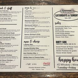 The Dirty South - Menu (front)