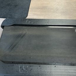 Machine covered in sweat, no wipes available, no towels, and no signs reminding people to clean up after themselves. Machine covered in sweat, no wipes available, no towels, and no signs reminding people to clean up after themselves.