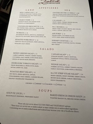 Menu photo 4 Sonny Lubick Steakhouse Fort Collins, CO