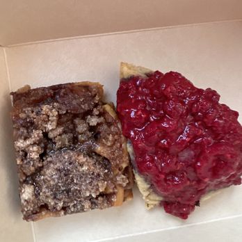 Alms + Fare - Apple pie bar + chocolate raspberry scone - Bakeries Near Me - St. Augustine, Florida