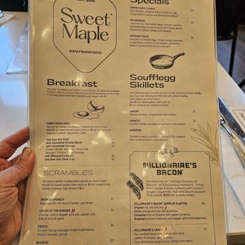 Sweet Maple - Menu 8/10/25 - American Near Me - San Francisco, California Sweet Maple - Menu 8/10/25 - American Near Me - San Francisco, California