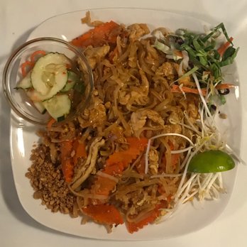 Sawadee Thai Cuisine - Chicken Pad Thai, gluten-free of course! @travelwinefoodie - Thai Near Me - Hinesville, Georgia Sawadee Thai Cuisine - Chicken Pad Thai, gluten-free of course! @travelwinefoodie - Thai Near Me - Hinesville, Georgia