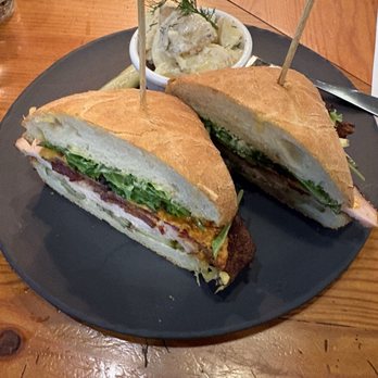 Barnside Brewing - Gobbler sandwich w/potato salad - Breweries Near Me - Delta, British Columbia