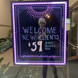 Providence Power Yoga - Entrance sign