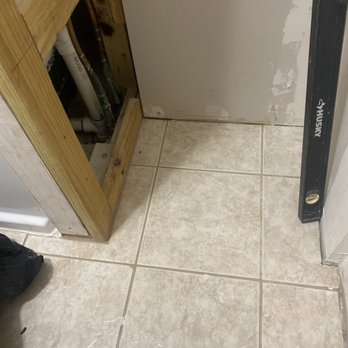 JC Tiling and Bathroom Remodeling - In the middle of a bathroom remodel, JC tiling finished out a closet and around the tub - Tiling Near Me JC Tiling and Bathroom Remodeling - In the middle of a bathroom remodel, JC tiling finished out a closet and around the tub - Tiling Near Me