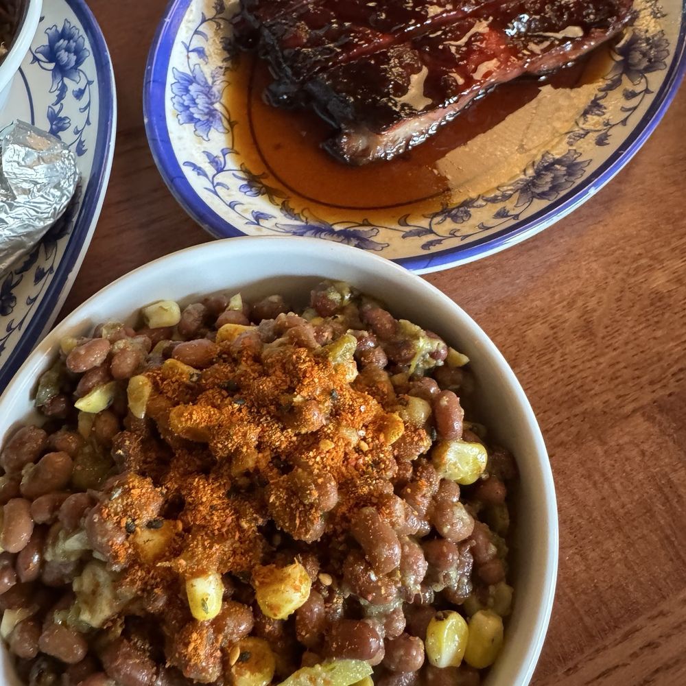King BBQ - Spare ribs, pea and corn salad - Barbeque Near Me - North Charleston, South Carolina