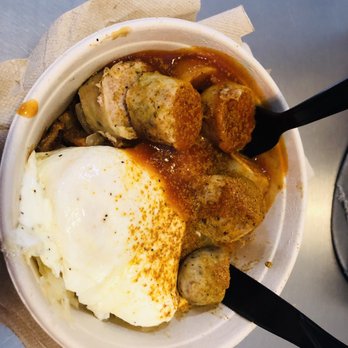 Berlin Currywurst - Bauernpfanne - Sausage Hash - German Near Me - Los Angeles, California Berlin Currywurst - Bauernpfanne - Sausage Hash - German Near Me - Los Angeles, California