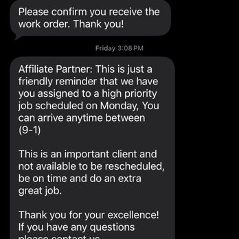 Boss Optima - Text msg from them and the job was completed but the never paid - Carpet Cleaning Near Me