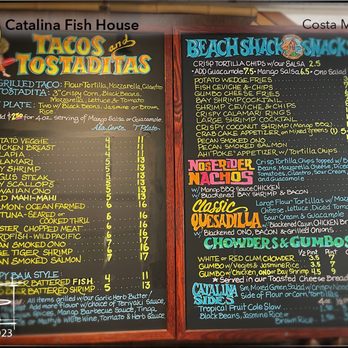 Catalina Fish Kitchen - Menu board - Seafood Near Me - Costa Mesa, California Catalina Fish Kitchen - Menu board - Seafood Near Me - Costa Mesa, California