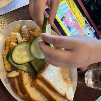Mike & Denise's - Pickles that taste somewhere in the process of a cucumber becoming a pickle kids grilled cheese with sourdough bread - Pizza Near Me - Yorkville, Illinois Mike & Denise's - Pickles that taste somewhere in the process of a cucumber becoming a pickle kids grilled cheese with sourdough bread - Pizza Near Me - Yorkville, Illinois