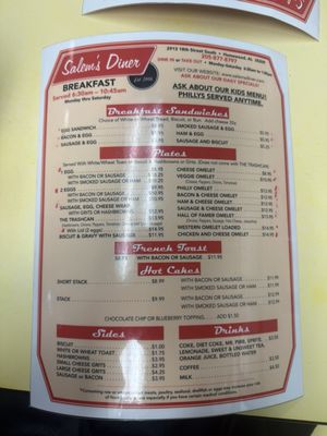 Menu photo 3 Salem's Diner Birmingham, AL