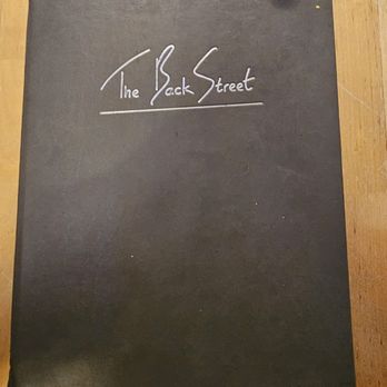 Backstreet Restaurant - Front of menu - Bars Near Me - Dumfries, DGY