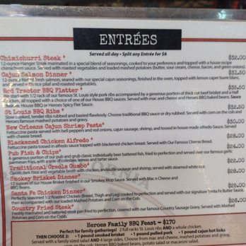 Heroes - Menu - American Near Me - Riverside, California