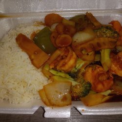 China Gourmet - Their Garlic Shrimp and Steamed rice