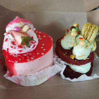 Terra Cafe - White choc strawberry mousse and red velvet pistachio - Cafes Near Me - Morgantown, West Virginia Terra Cafe - White choc strawberry mousse and red velvet pistachio - Cafes Near Me - Morgantown, West Virginia