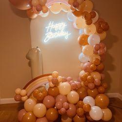 Lovely Luxe Balloons - Boho Rainbow Backdrop