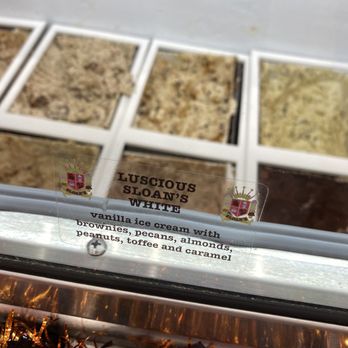 Sloan's - a close up of a display case - Ice Cream & Frozen Yogurt Near Me - Lauderdale By the Sea, Florida Sloan's - a close up of a display case - Ice Cream & Frozen Yogurt Near Me - Lauderdale By the Sea, Florida