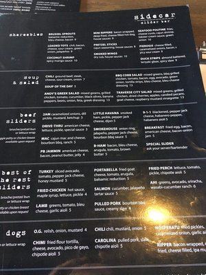 Menu photo 3 Sidecar Slider Bar Ferndale, MI Menu photo 3 Sidecar Slider Bar Ferndale, MI