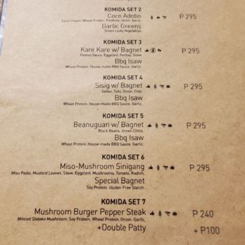 Cosmic - Menu - Vegan Near Me - Makati, NCR