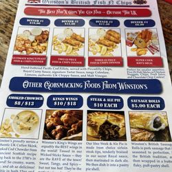 Winston's British Fish N Chips - The daily menu