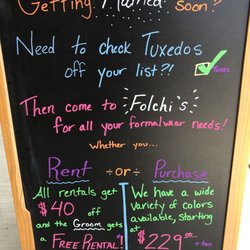 Folchi's Tuxedos and Menswear - Sidewalk Ad