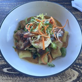 The Fish Hopper - Thai sauce sea bass, must've been a special? - Seafood Near Me - Monterey, California The Fish Hopper - Thai sauce sea bass, must've been a special? - Seafood Near Me - Monterey, California