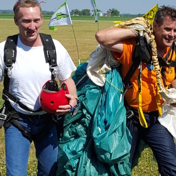 The Dam Skydivers - Done with our 1st skydive. Super happy - Skydiving Near Me - Stockton, Missouri