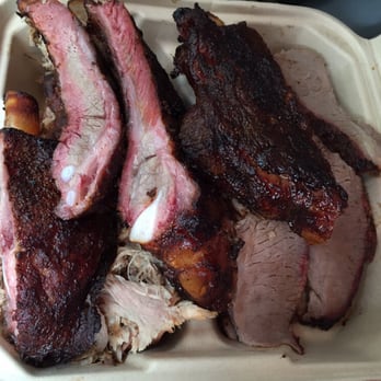 Gorilla Barbeque - This is the three meat combo ribs, brisket and pulled pork - Barbeque Near Me - Pacifica, California Gorilla Barbeque - This is the three meat combo ribs, brisket and pulled pork - Barbeque Near Me - Pacifica, California