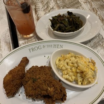 Frog & the Hen - Southern fried chicken plate with Collards & Hen s Mac & Cheese - Southern Near Me - Augusta, Georgia Frog & the Hen - Southern fried chicken plate with Collards & Hen s Mac & Cheese - Southern Near Me - Augusta, Georgia