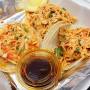 Photo of Food Fair By Diego - Los Angeles, CA, United States. Fish tacos &amp; homemade hot sauce