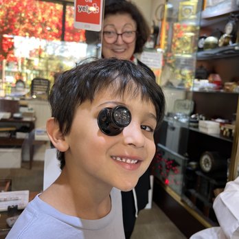 Jacques Jewelers - Noah learning to wear the loupe. - Jewelry Near Me - Los Angeles, California Jacques Jewelers - Noah learning to wear the loupe. - Jewelry Near Me - Los Angeles, California