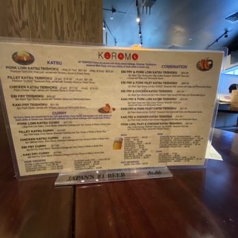 Koromo - 4-9-21 table menu - Japanese Near Me - Aiea, Hawaii Koromo - 4-9-21 table menu - Japanese Near Me - Aiea, Hawaii
