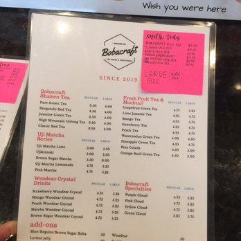 Bobacraft Cafe - Menu - Bubble Tea Near Me - Alhambra, California