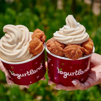 Yogurtland - Take your taste buds back to the future with this nostalgic flavor of crisp apple pie with warm cinnamon and a hint of buttery caramel. - Ice Cream & Frozen Yogurt Near Me - Houston, Texas Yogurtland - Take your taste buds back to the future with this nostalgic flavor of crisp apple pie with warm cinnamon and a hint of buttery caramel. - Ice Cream & Frozen Yogurt Near Me - Houston, Texas