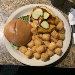 Overtyme Grill & Tap Room - OT burger and tater tots