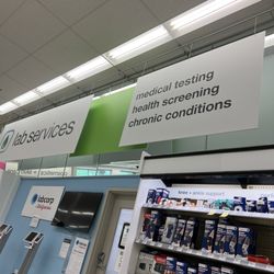 Walgreens - Photo of the Labcorp counter "Welcome to the year 2003. Please turn off your Sidekick and wait 4-6 weeks for service."