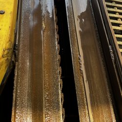 Bay Bright Car Wash - The metal to the left next to the yellow is not where it should be!