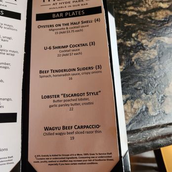 Hyde Park Prime Steakhouse - Steakhouses Near Me - Indianapolis, Indiana