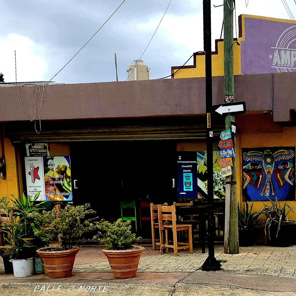 Amparo's breakfast bistro - Street view of restaurant. - Breakfast & Brunch Near Me - Cozumel, ROO Amparo's breakfast bistro - Street view of restaurant. - Breakfast & Brunch Near Me - Cozumel, ROO