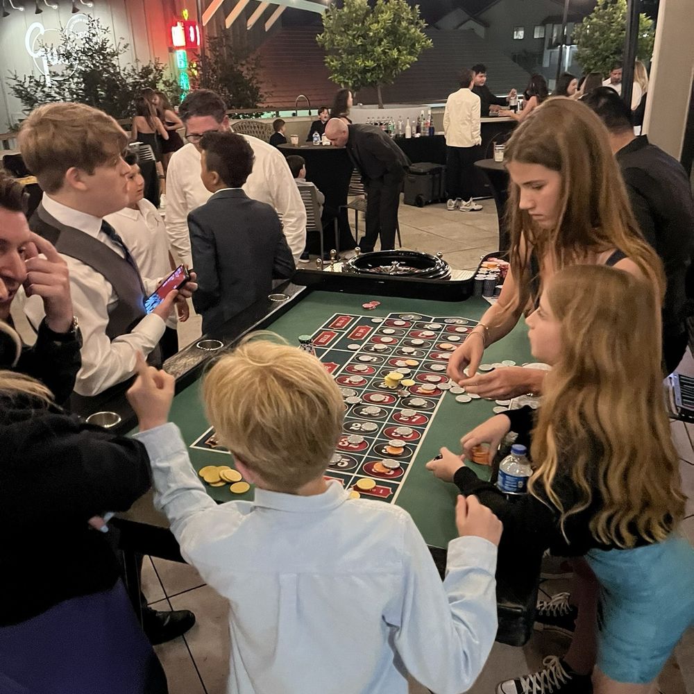 Rockstar Casino Events - Cocktail hour during a bat mitzvah! The Kids we playing the whole time. - Party Equipment Rentals Near Me Rockstar Casino Events - Cocktail hour during a bat mitzvah! The Kids we playing the whole time. - Party Equipment Rentals Near Me
