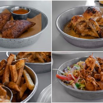 Work & Class - Blue Corn Empanadas, lemon brown butter rotisserie chicken, hand cut fries, and red chile braised pork. - New American Near Me - Denver, Colorado Work & Class - Blue Corn Empanadas, lemon brown butter rotisserie chicken, hand cut fries, and red chile braised pork. - New American Near Me - Denver, Colorado