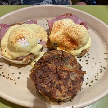 Snooze, an A.M. Eatery - Ham Benedict with hashbrowns. Excellent! - Breakfast & Brunch Near Me - Orange, California Snooze, an A.M. Eatery - Ham Benedict with hashbrowns. Excellent! - Breakfast & Brunch Near Me - Orange, California