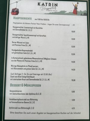 Menu photo 5 Katrinalm-Bergstüberl Bad Ischl, 4 Menu photo 5 Katrinalm-Bergstüberl Bad Ischl, 4