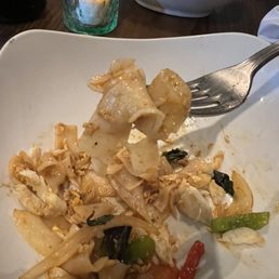 Drunken noodles with crab meat - $25