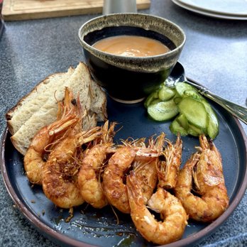 Kitoko Maui - Tomato mango gazpacho with Kauai shrimp - Chef Cole - please bring this back!   It's to die for!!! - Food Trucks Near Me - Kihei, Hawaii