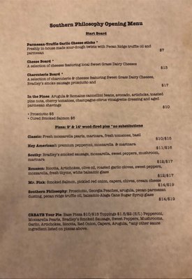 Menu photo 4 Southern Philosophy Brewing Bainbridge, GA Menu photo 4 Southern Philosophy Brewing Bainbridge, GA